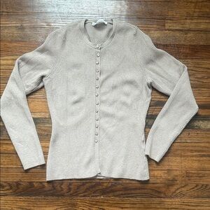 Abercrombie & Fitch Beige Ribbed Cardigan